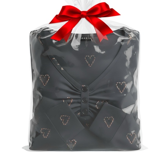 TORRID Candy Canes Thermal V-Neck Long Sleeve Cinched‎ Henley NWT Size 2X - Picture 12 of 13